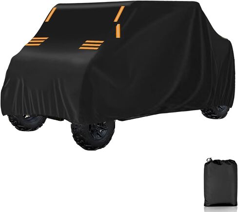 UTV Cover 420D Heavy Duty Quad 4 Wheeler Anti-UV Outdoor Storage Water-Resident for Maverick X3/RZR XP 1000/Commander 1000 2-3 Seater with Reflective Strips M in Saudi Arabia