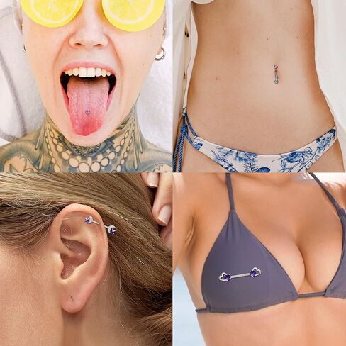 طائرة هليكوبتر 9pairs حلقات الحلمة للنساء 14G الصلب الجراحي حلقات لسان الحديد تشيكزيلا in Kuwait