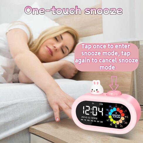 بطارية المكتب الرقمية التي تعمل بها بطارية: Countdown Timer for Kids Study Classroom Travel - Cordless 2000mAh Battery Charging for Girls (Pink) in Kuwait