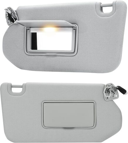 Youxmoto Grey Left Driver and Right Passenger Side Sun Visor with Light, Replacement for Nissan Pathfinder 2013-2018 / for Infiniti QX60 2014-2017/ for Infiniti JX35 2013, for 96401-9PB0A, 96400-9PB0A in Saudi Arabia