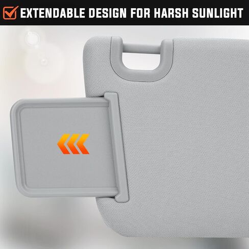 Youxmoto Grey Left Driver and Right Passenger Side Sun Visor with Light, Replacement for Nissan Pathfinder 2013-2018 / for Infiniti QX60 2014-2017/ for Infiniti JX35 2013, for 96401-9PB0A, 96400-9PB0A in Saudi Arabia
