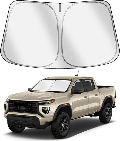 Car Windshield Sun Shade Compatible with GMC Canyon 2023-2025 Accessories, Foldable Window Sunshade Block UV Rays and Sun Heat in Saudi Arabia