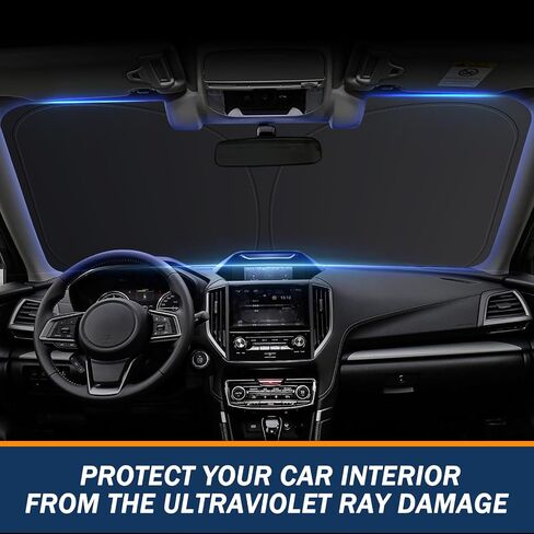 ل Toyota Camry Sun Shade 2018-2023 2024 Le Xle Hybrid Se Xse Sedan ، تغطي النافذة الأمامية للسيارة واقي Sun Visor ، وكتل قابلة للطي الأشعة فوق البنفسجية الزجاج الأمامي من أجل إكسسوارات تويوتا كامري in Kuwait
