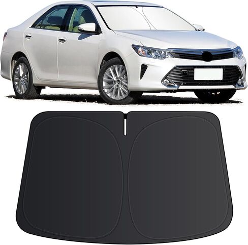 ل Toyota Camry Sun Shade 2018-2023 2024 Le Xle Hybrid Se Xse Sedan ، تغطي النافذة الأمامية للسيارة واقي Sun Visor ، وكتل قابلة للطي الأشعة فوق البنفسجية الزجاج الأمامي من أجل إكسسوارات تويوتا كامري in Kuwait