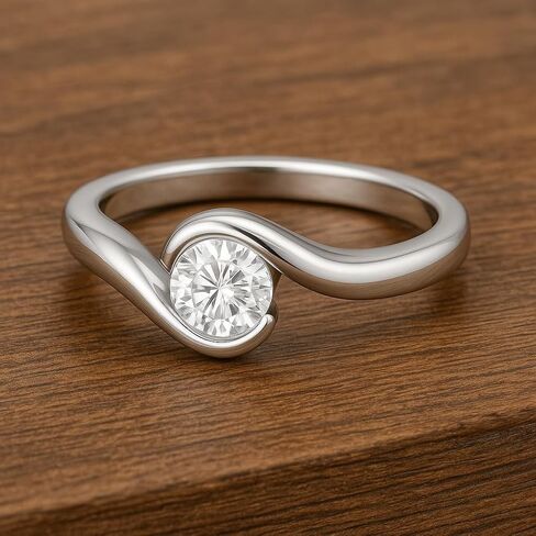 MOONEYE Moissanite Rings for Women, E Color VVS1 Clarity Lab Created Diamond Ring 18K White Gold Plated 925 Sterling Silver Engagement, Wedding Ring|Graduation Gift in Saudi Arabia