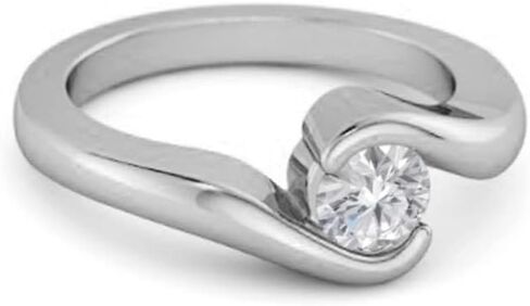 MOONEYE Moissanite Rings for Women, E Color VVS1 Clarity Lab Created Diamond Ring 18K White Gold Plated 925 Sterling Silver Engagement, Wedding Ring|Graduation Gift in Saudi Arabia