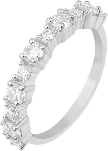 MOONEYE Moissanite Rings for Women, E Color VVS1 Clarity Lab Created Diamond Ring 18K White Gold Plated 925 Sterling Silver Engagement, Wedding Ring|Graduation Gift in Saudi Arabia