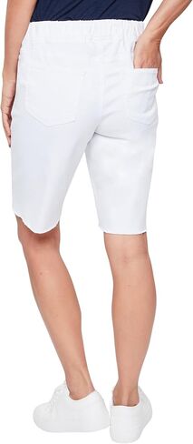 Royalty For Me Womens Women's Elastic Waist Bermuda with Fray Hem in Saudi Arabia