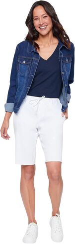Royalty For Me Womens Women's Elastic Waist Bermuda with Fray Hem in Saudi Arabia