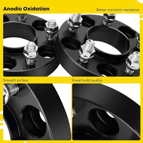 YHTAUTO 5x4.5 Hub Centric Wheel Spacers 1.25 Inch Fit Explorer, Edge, Mustang, Ranger, Aviator, Town Car, B2500, B3000, B4000, Mountaineer, 5 Lug 5x114.3mm Tire Spacers 1/2"-20 Studs, 70.5mm Hub Bore in Saudi Arabia