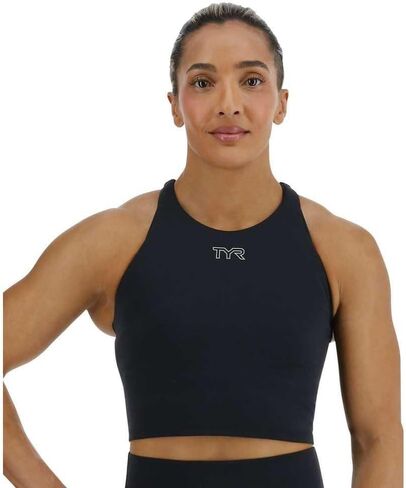 TYR Women's Elite Cropped High Neck Sports Bra in Saudi Arabia