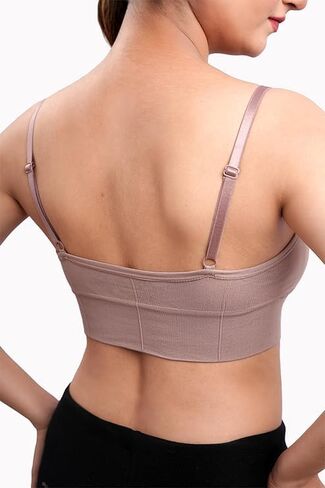 Sangani® Women Women Pated Wire Free Sports Bra Fitness Yoga Gymwear Stypysle (حزمة 3) الحجم المجاني (28-32) in Saudi Arabia