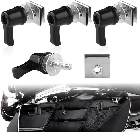 Saddlebag Lever Lock Fastener Bolt Nut Mounting Security Hardware Theft Deterrent System Twist Block Compatible with Touring Road Street Glide Ultra Electra Road King Softail in Saudi Arabia