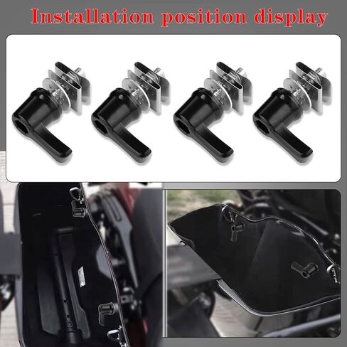 Saddlebag Lever Lock Fastener Bolt Nut Mounting Security Hardware Theft Deterrent System Twist Block Compatible with Touring Road Street Glide Ultra Electra Road King Softail in Saudi Arabia