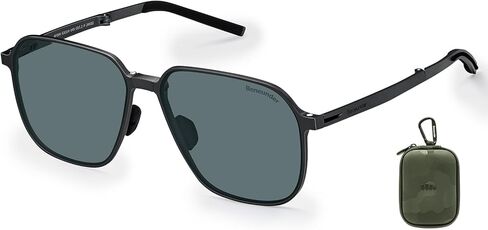 BENEUNDER Polarized Aviator Sunglasses for Mens - Trendy Alloy Frame, UV400 Folding Driving Shades for Fishing Hiking Travel in Saudi Arabia