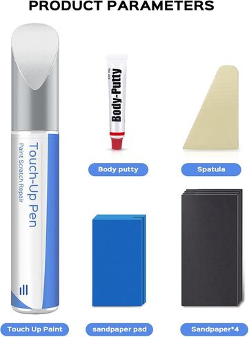 Glacier White Metallic(LS9R/2Y) Touch Up Paint Repair Kit Compatible with Audi - DIY Kit Exactly Matches Chips and Nicks in Kuwait