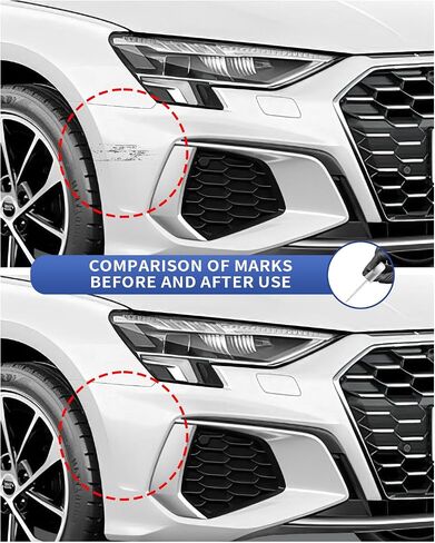 Glacier White Metallic(LS9R/2Y) Touch Up Paint Repair Kit Compatible with Audi - DIY Kit Exactly Matches Chips and Nicks in Kuwait
