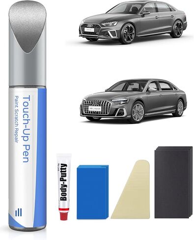 Glacier White Metallic(LS9R/2Y) Touch Up Paint Repair Kit Compatible with Audi - DIY Kit Exactly Matches Chips and Nicks in Kuwait