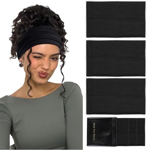 عصابات Huachi على نطاق واسع: Boho مرنة غير قابلة للانزلاق عصابات سميكة للنساء للنساء ، والتشغيل ، وارتداء نشط in Saudi Arabia