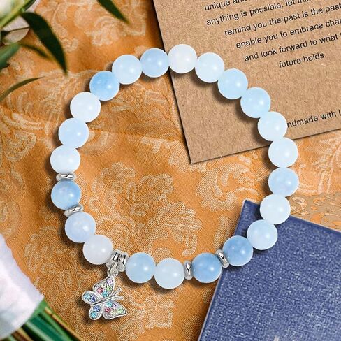 Gemstone Butterfly Handmade Bracelet, Teen Girl Gifts, Stuff for Teen Girls, Sweet 16 Gifts for Girls, Gift for Girl Women Family Friends Christmas in Kuwait