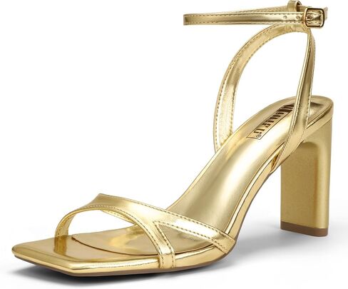 IDIFU IN3 Strappy Heels for Women Low Short Block Chunky Heeled Sandals Square Open Toe Cross Toe Straps Wedding Prom Graduation Dress Shoes Comfortable Cute Trendy Casual Ankle Strap Heels in Saudi Arabia