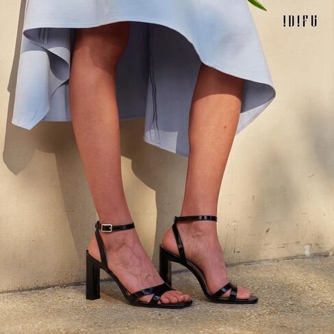 idifu in3 strappy cheels for women low block low block stunky heeled heeled square square open tee tee tee straps wedder the gresudation shoes shoes most strendy strap cheels legl in Saudi Arabia