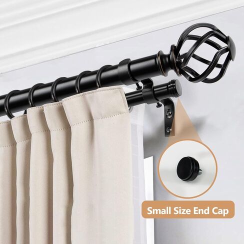 KAMANINA Bronze Replacement Finials for 3/4 or 5/8 Inch Curtain Rods, Modern Drapery Rod Finials with M6 Standard Screws, End Cap Style,2 Pack in Kuwait