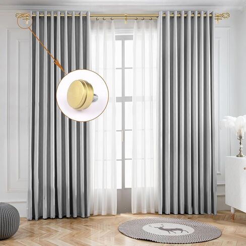 KAMANINA Bronze Replacement Finials for 3/4 or 5/8 Inch Curtain Rods, Modern Drapery Rod Finials with M6 Standard Screws, End Cap Style,2 Pack in Kuwait