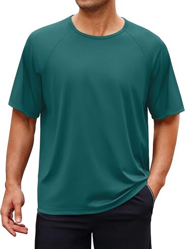 NIASHOT Mens Athletic Short Sleeve T-Shirts Lightweight Moisture Wicking Running Workout Gym Tops in Saudi Arabia