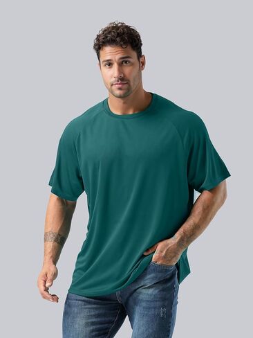 NIASHOT Mens Athletic Short Sleeve T-Shirts Lightweight Moisture Wicking Running Workout Gym Tops in Saudi Arabia