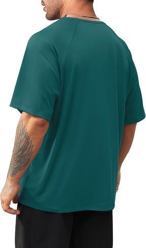 NIASHOT Mens Athletic Short Sleeve T-Shirts Lightweight Moisture Wicking Running Workout Gym Tops in Saudi Arabia
