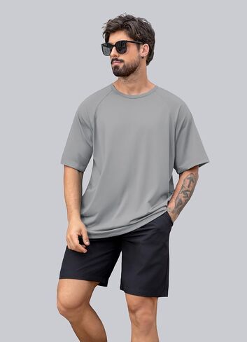 NIASHOT Mens Athletic Short Sleeve T-Shirts Lightweight Moisture Wicking Running Workout Gym Tops in Saudi Arabia