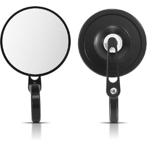 Universal Vintage Motorcycle Round Bar End Rear View ATV Side Mirrors Adjustable Compatible with 7/8" and 1" Handlebars