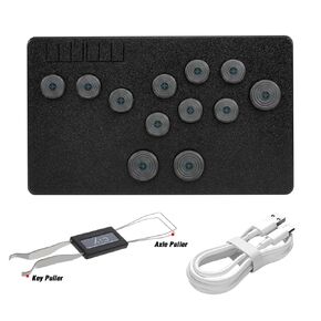 BITFUNX Gaming Keypad, Arcade Stick 13Keys Sallybox Leverless Controller - Supports SOCD & Hot Swap, Versatile Control Switches, Custom RGB & TURBO, for XBOX ONE/PS5/PS4/Switch with Fighting Board