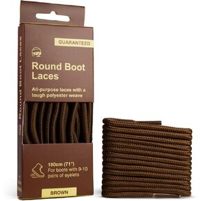Round Boot Laces: Universal Shoe Laces for Boots. Work Boot Laces Stay Tied. Boot Shoe Laces Men + Women