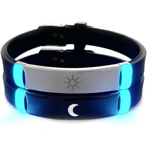 2pcs/set matching couples bracelets his queen her king Grow in the Dart English letter stainless steel silicone bracelet Valentine’s Day gift