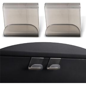 2 PCS Car Co-Pilot Buckle Glove Box Convenient Hook, ABS Plastic Integrated Multifunctional Storage Hook, OEM #W230005816 Modified Replacement Accessories, for 23 Tesla 3 X/S (Transparent)