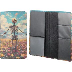 Mumeson Auto Insurance and Registration Holder Cow Sunflower Print Glove Box Organizer Leather Compartment Wallet for Women Car Accessories Driver's License Document Case