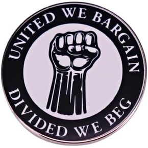United نحن المساومة مقسمة نطلب من القبضة دعم حقوق النقابات العمال الناجمة عن التفاوض الجماعي 1.1 "شارة دبوس المينا