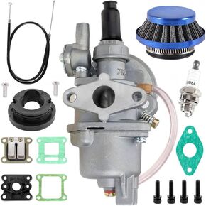 43cc 47cc 49cc Carburetor PZ13 13mm 44-6 Carb for 2 Stroke Mini Kids Pocket Pit Dirt Bike Go Kart Moped ATV Quad with Spark plug Cable Gaskets Stack kit