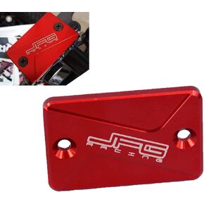 Motorcycle Front + Rear Brake Fluid Reservoir Cover Cap For CR125R/250R, CRF150R/250R/250F/250X/450R/450X/250RX/450RX/450L Dirt Bike, RED