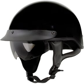 Milwaukee Helmets MPH9719DOT MOMENTUM DOT أسود نصف الوجه الدراجة النارية الدراجة النارية خوذة مع القائمة المنسدلة - كبيرة - كبيرة