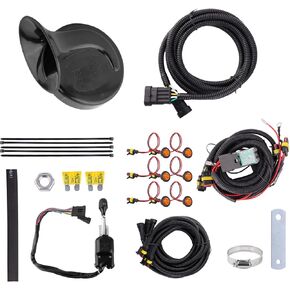 UTV Turn Signal Kit,Plug and Play Street Legal Column Turn Signal Switch, Amber Led Light, Horn Kit compatible with Pioneer, Arctic Cat,Kawasaki, Polaris, Can-Am..
