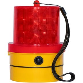 VULCAN Amber LED Emergency Warning Beacon - Portable - Magnetic and Battery-Operated - 24 LEDs - Photocell Technology - Operates in Low Light or Dark Conditions Only