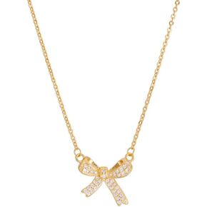 YADUDA Gold Bow Necklace for Women 18K Gold Plated CZ Dainty Bow Pendant Choker Necklace Cute Small Tiny Bow Station Choker Chain Necklace Trendy Jewelry Gift