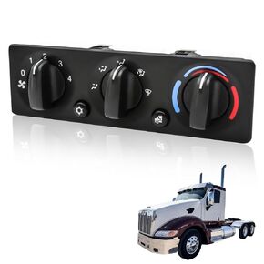 Q21-6012 HVAC A/C لوحة التحكم في مناخ السخان ملاءمة لـ Peterbilt 384 (2008-2015)-استبدال Q216012 ， مفتاح التحكم في تكييف الهواء مع 3 مقابض و 2 أزرار لـ Peterbilt 384 ملحقات