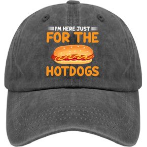 I'm JUST HERE for The Hotdogs Hats for Men Baseball Caps Trendy Washed Workout Hats Light Weight