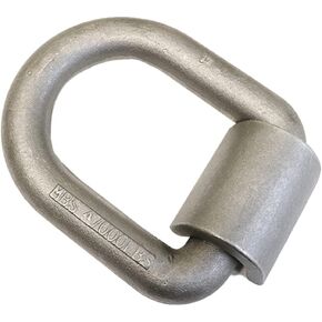 2 Pack - 1" Weld-On Heavy Duty Forged D Rings - 47,000LBS - Raw Finish, for Flatbeds Tie-Down Anchor