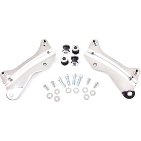 Chrome Passenger Detachable Sissy Bar Backrest 4 Point Docking Bracket Mount Hardware Kit for Harley Davidson Touring like Street Glide Road King Ultra CVO Years 2014-2025 Quick Release ref 52300353
