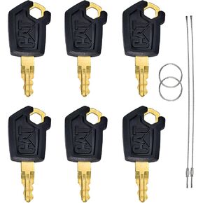 6PCS 5P8500 Cat Keys Ignition Keys Replacement for Cater-Pillar Heavy Equipment Loaders Excavators Dozers 0964753 0966198 8V4404 9G2777 980K 980H 416C 248B